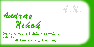 andras mihok business card